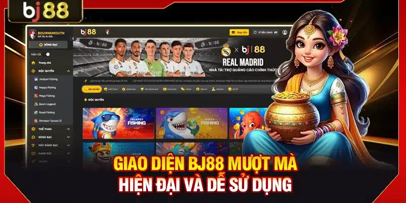 BJ88 DET ⭐️ Trang Chủ BJ88.COM Uy Tín | Thưởng Đăng Ký 250K 5 Giao diện BJ88 mượt mà, hiện đại và dễ sử dụng